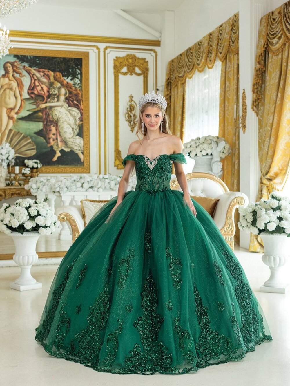 NEW HUNTER-GREEN Evening Gown Floor Length Formal Elegant Stunning 1941